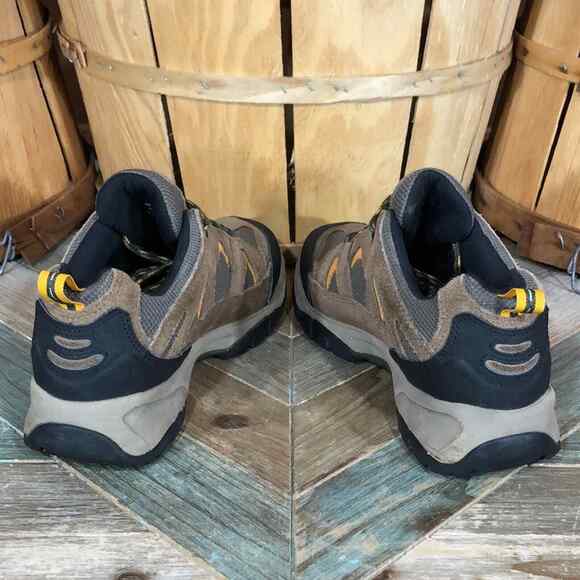 L.L. Bean Trail Model Tan Suede Mesh Waterproof Hiking Shoes Womens Size 10 - Picture 7 of 10